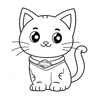 Super Kitty Coloring Page 116566-52061