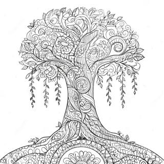 Intricate Tree Of Life Coloring Page 116748 52209