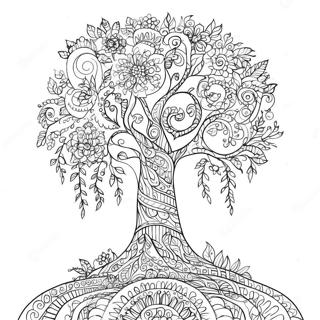 Intricate Tree Of Life Coloring Page 116748 52210