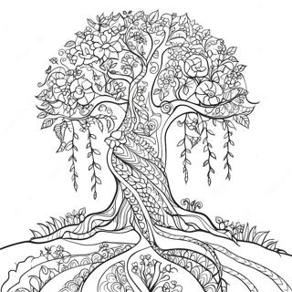 Detailed Tree Of Life Coloring Page 116750 52219