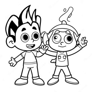 Timmy Turner And Jimmy Neutron Coloring Page 116774-52230