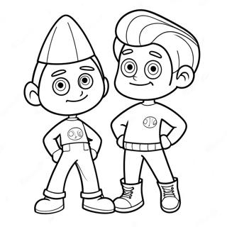 Timmy Turner And Jimmy Neutron Coloring Page 116774-52232