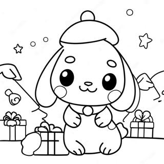 Cinnamoroll Christmas Coloring Pages