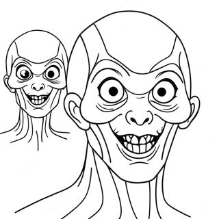 Creepy Ghoul Transformation Coloring Page 116852-52293