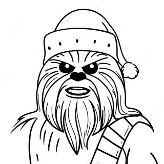 Chewbacca In A Santa Hat Coloring Page 116927-52345