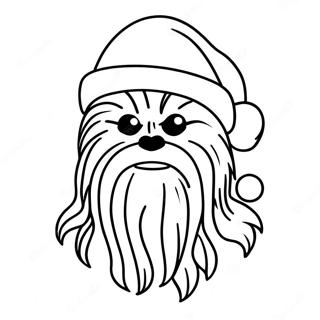 Chewbacca In A Santa Hat Coloring Page 116927-52346