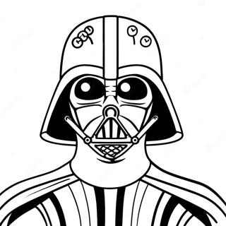 Darth Vader With Christmas Lights Coloring Page 116928-52351