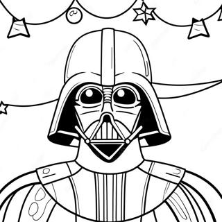 Darth Vader With Christmas Lights Coloring Page 116928-52352