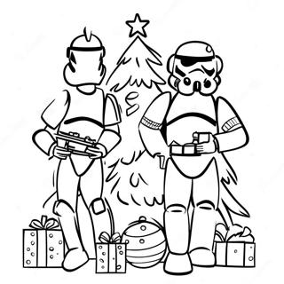 Stormtroopers Decorating A Christmas Tree Coloring Page 116930 52358
