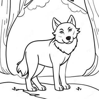 Majestic Wolf In Moonlight Coloring Page 116953-52365