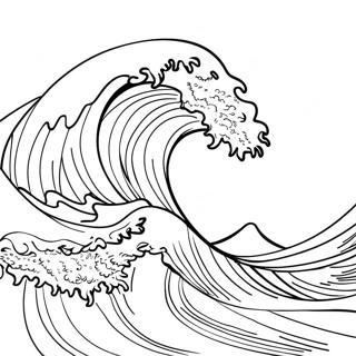 Powerful Tsunami Wave Coloring Page 117005-52405