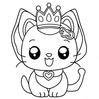 Princess Kitty Coloring Pages