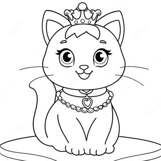 Princess Kitty Coloring Page 117030-52422