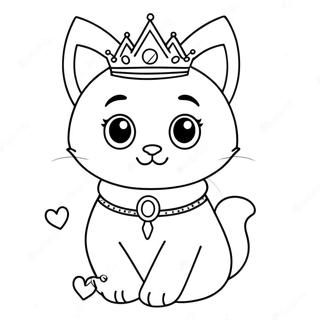 Princess Kitty Coloring Page 117030-52423