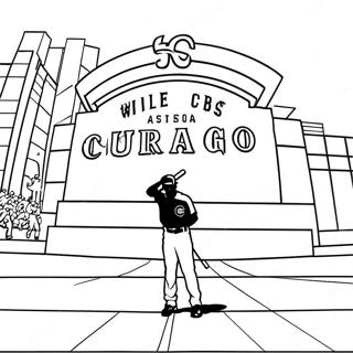Chicago Cubs Baseball Coloring Page 117160 52524