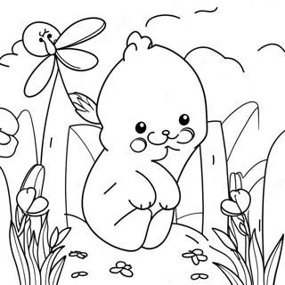 Spring Themed April Coloring Page 117234-52577