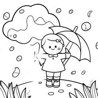Colorful April Showers Coloring Page 117235-52582