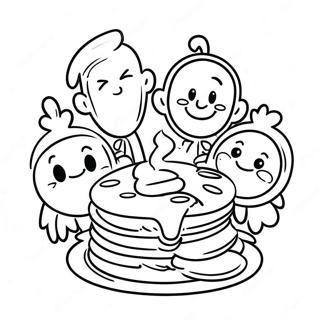 Happy Kids At Ihop Coloring Page 117289-52629