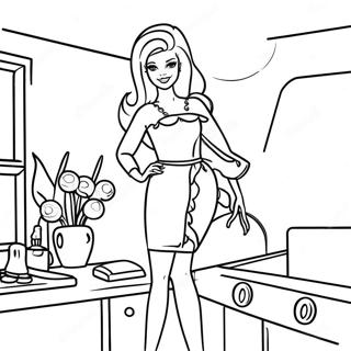 Retro 90s Barbie Coloring Page 117311-52634