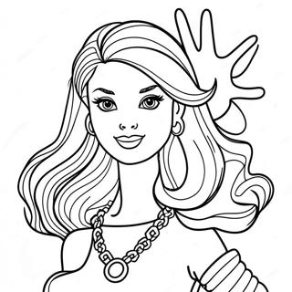 Retro 90s Barbie Coloring Page 117311-52635