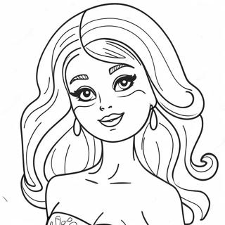 Retro 90s Barbie Coloring Page 117311-52636