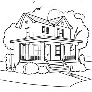 Classic 90s Barbie Dreamhouse Coloring Page 117313-52644