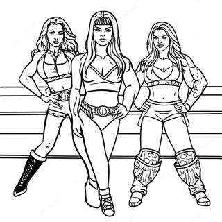 Wwe Divas In The Ring Coloring Page 117470-52771