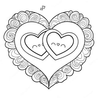 Lesbian Love Hearts Coloring Page 117521-52804
