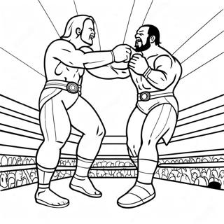 Exciting Wwe Match Coloring Page 117598 52859