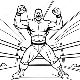 Wwe Superstar Action Pose Coloring Page 117701-52933