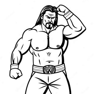 Wwe Superstar Action Pose Coloring Page 117701-52934