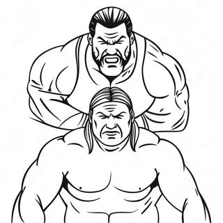 Intense Wwe Wrestler Battle Coloring Page 117703-52941