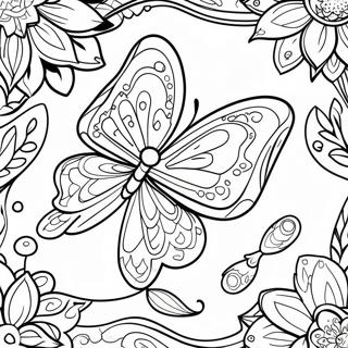 Dreamcatcher Butterfly For Adults Coloring Pages