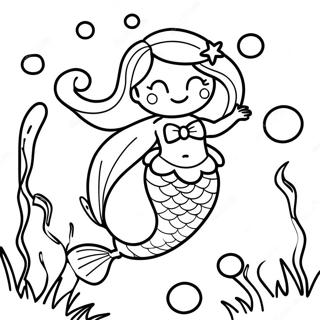 Enchanted Mermaid Underwater Scene Coloring Page 117802-53010