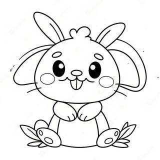 Kawaii Bunny With A Big Smile Coloring Page 117858-53066