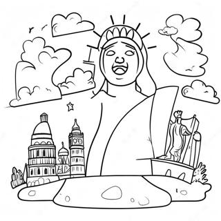 Fun Landmarks Around The World Coloring Page 117961-53143
