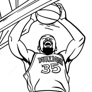 Kevin Durant Dunking Coloring Page 118037-53194