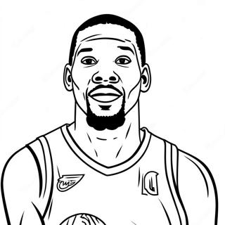 Kevin Durant In Action Coloring Page 118038-53197