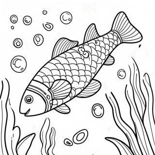 Realistic Salmon Underwater Coloring Page 118191-53313