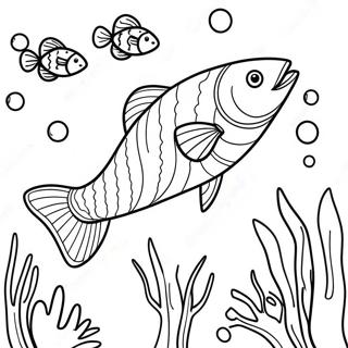 Realistic Salmon Underwater Coloring Page 118191-53314