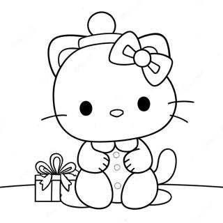 Hello Kitty Christmas Coloring Pages