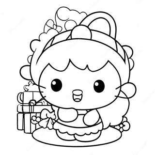 Hello Kitty Christmas Coloring Page 118216-53330