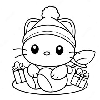 Hello Kitty Christmas Coloring Page 118216-53332