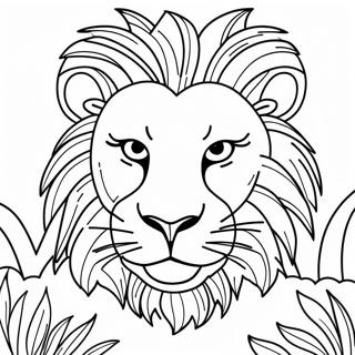 Ferocious Lion In The Wild Coloring Page 118245-53361