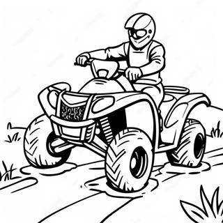 Atv In The Muddy Trail Coloring Page 118297-53516