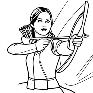 Katniss Everdeen In Action Coloring Page 118321-53525
