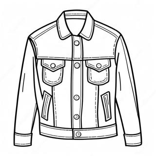 Stylish Denim Jacket Coloring Page 118347-53437