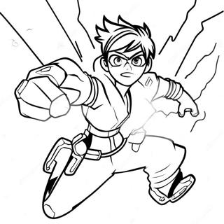 Tracer In Action Coloring Page 118397-53474