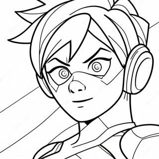 Tracer In Action Coloring Page 118397-53475