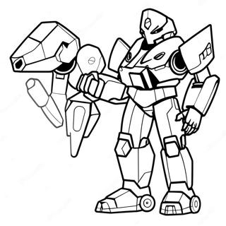 D Va With Mech Coloring Page 118398 53590